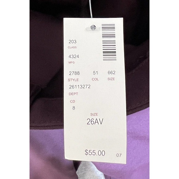 Avenue Ponte‎ Slim Leg Pants Womens Size 26 Average Stretch Purple NWT - Picture 5 of 13